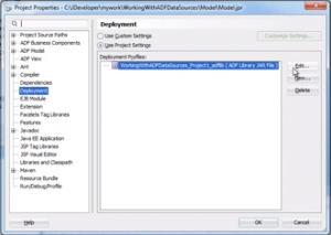 Editing the application Deployment Profile
