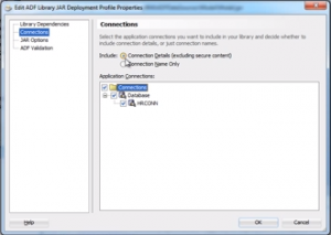 Amending the ADF database connection settings as part of the deployment process