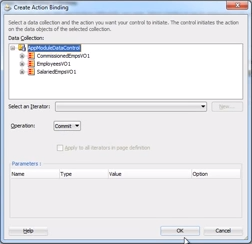 ADF - Setting a commit action binding on the DropBean