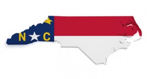 North Carolina Map Flag 3D Shape