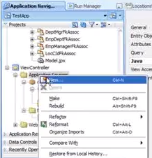 Screenshot showing how to create a new Application Source