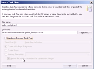 Create Task Flow dialog box