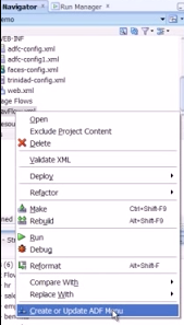 Navigation flow context menu