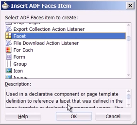 Add Facet item